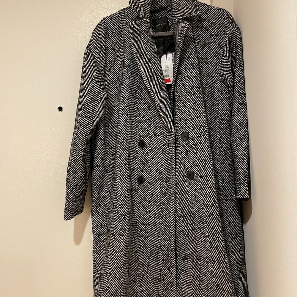 Grey Dynamite oversized plaid jacket with tags